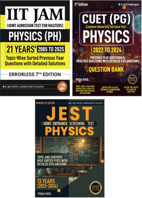 IIT JAM Physics, CUET PG Physics & JEST Physics  - Previous Year Solved Question Paper Books (2005–2025 IIT JAM Physics | 2022–2024 CUET PG Physics| 2012–2024 JEST Physics) | Chapter Wise & Topic Wise PYQ with Detailed Explanations | Best Book Combo for MSc Physics Entrance Exam Preparation | IFAS P