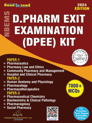 All India D.Pharm Exit Exam (DPEE) KIT English According PCI syllabus 2024 Edition MCQ WITH Theory book by Thakur publication(Paperback, EXPERIENCED FACULTY)
