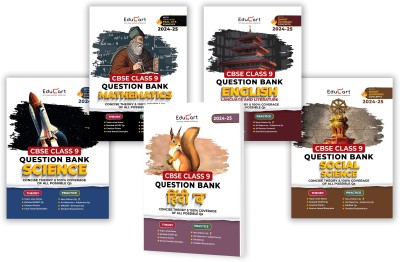 Educart CBSE Class 9 Question Bank SCIENCE, MATHS, SOCIAL SCIENCE, ENGLISH & HINDI B 2024-25 Bundle (Set of 5 Books) For 2025 Board Exams(Paperback, Educart)