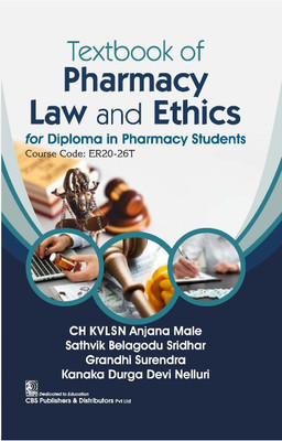 TEXTBOOK OF PHARMACY LAW AND ETHICS FOR DIPLOMA IN PHARMACY STUDENTS (PB 2026)(Paperback, CH KVLSN ANJANA MALE)