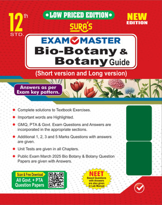 SURA`S EXAMMASTER 12th Std Bio-Botany & Botany Guide English Medium Low Priced Edition 2025-26 Edition(Paperback, A PANEL OF AUTHORS)