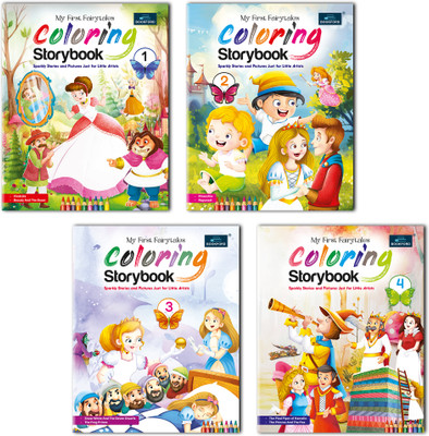 My First Fairytales Coloring Storybooks - Complet - Set of 4  - (Parts 1 to 4) for Kids(Paperback, BOOKFORD)