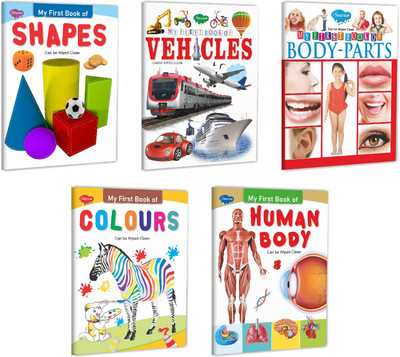 My First Book of Shapes, My First Book of Vehicles, My First Book of Human Body, My First Book of Colours and My First Book of Body Parts Picture Book : First Book for Toddlers, Kids Learning Books, Early Learning Book | Set of 5 My First Book.(Paperback, SAWAN)