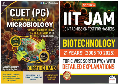 IIT JAM Biotechnology And CUET PG Microbiology  - 2026 (Set of 2 Books) | Previous Year Solved Question Bank with Detailed Explanation | Best Seller PYQ Books For IIT JAM Biotechnology, CUET PG Microbiology And all MSc Entrance Exam in India | Two Brothers Publications(Paperback, Two Brothers Public