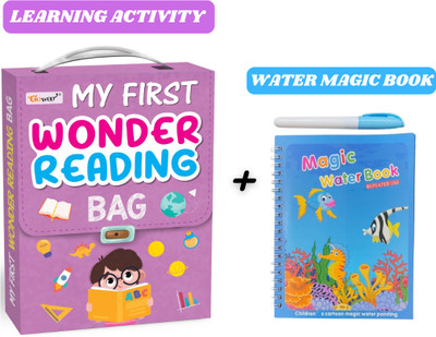Set of 8 Learning Activity Books + Water Magic Book with Pen(Paperback, EXPLORATION PRE- SCHOOL BAG)