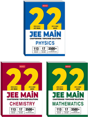 MTG 22 Years JEE MAIN Previous Years Solved Question Papers with Chapterwise Topicwise Solutions Physics, Chemistry & Mathematics - JEE Main PYQ Books For 2024 Exam (Set of 3 Books)(Paperback, MTG Editorial Board)