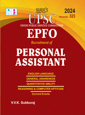 SURA`S UPSC EPFO Personal Assistant Exam Book Guide in English Medium - Latest Updated Edition 2024(Paperback, V.V.K SUBBURAJ)