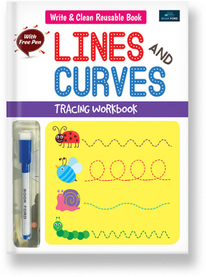 Write And Clean Reusable Book - Line And Curve Tracing Workbook For Kids(Paperback, BOOKFORD PUBLICATIONS PRIVATE LIMITED)