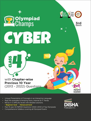 Olympiad Champs Cyber Class 4 with Chapter-Wise Previous 10 Year (2013 - 2022) Questions Complete Prep Guide with Theory, Pyqs, Past & Practice Exercise(English, Paperback, unknown) Olympiad Champs Cyber Class 4 with Chapter-Wise Previous 10 Year (2013 - 2022) Questions Complete Prep Guide with Theory, Pyqs, Past & Practice Exercise(English, Paperback, unknown)
