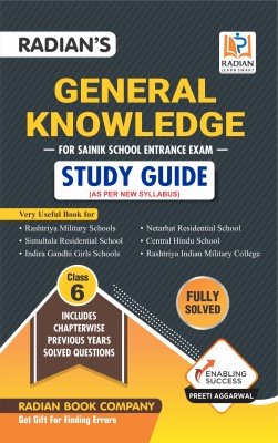 General Knowledge GK Study Guide Book for Sainik School (AISSEE), RMS and other Entrance Exam Class 6 in English 2023(Paperback, Radian Book Company)