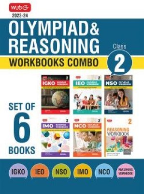 MTG Olympiad Workbook and Reasoning Book Class 2 Combo for NSO-IMO-IEO-NCO-IGKO (Set of 6 Books) - SOF Olympiad Preparation Books For 2023-2024 Exam(Paperback, MTG Editorial Board)