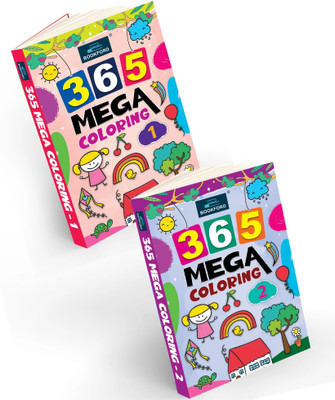 365 Mega Coloring Part 1 and 2 for kids(Paperback, BOOKFORD PUBLICATIONS PRIVATE LIMITED)