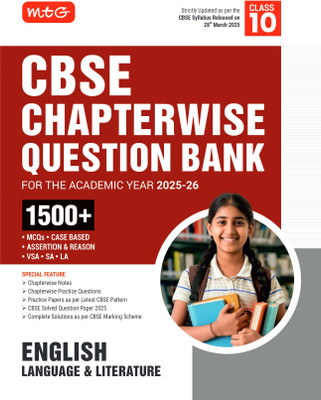MTG CBSE Chapterwise Question Bank Class 10 English Language & Literature For 2026 Board Exam | As Per Latest CBSE Syllabus Released on 28 March 2025(Paperback, MTG Editorial Board)
