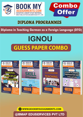 IGNOU DTG1 DTG2 DTG3 DTG4 Guess Paper Notes Book For Ignou Student Diploma in Teaching German as a Foreign Language (DTG) In German.(Paperback, BMA Publication)
