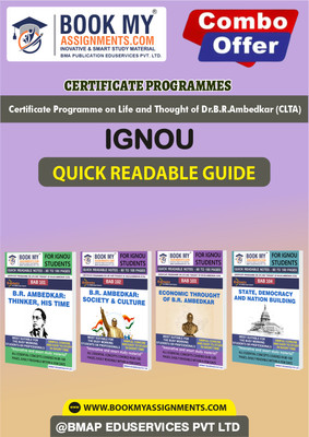 IGNOU BAB101 BAB102 BAB103 BAB104 Quick Readable Notes Book For Ignou Student Certificate Programme on Life and Thought of Dr.B.R.Ambedkar (CLTA) In English(Paperback, BMA Publication)