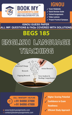 IGNOU BEGS 185 English Language Teaching GUESS PAPER Study Material For IGNOU Students Latest Edition(Paperback, BMA Publication)