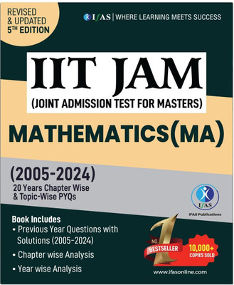 IIT JAM Mathematics PYQ Book-Previous Year Solved Papers  - 2026 | Topic Wise Sorted with Detailed Solutions (2005 to 2024) | Best Seller Previous Year Question Paper Book for IIT JAM Mathematics (MA), CUET PG Mathematics, NBHM & MSc Mathematics Entrance Examinations in India(Paperback, Kailash Chou