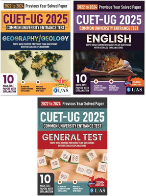 CUET UG Geography, English and General Test (Section 3) Books  - 2026 | Topic-wise Previous Year Questions (2020-2024) with 10 Mock Tests |Previous Year Solved Papers| Best Seller PYQ Book for NTA CUET UG Geography Entrance Exam in India | Includes 10 Mock Practice Question Papers with OMR Sheets | 