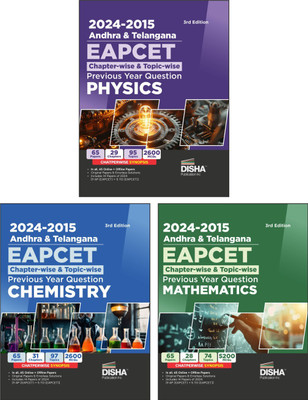 2024 - 2015 Andhra & Telangana EAPCET Chapter-wise & Topic-wise Physics, Chemistry & Mathematics Previous Year Solved Papers 3rd Edition| PCM 7000+ PYQs Question Bank | For 2025 Engineering Exams(Paperback, Disha Experts)