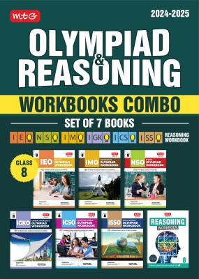 MTG NSO-IMO-IEO-NCO-IGKO-ISSO Olympiad Workbook and Reasoning Book Combo Class 8 (Set of 7 Books) | MCQs, Previous Years Paper & Achievers Section - SOF Olympiad Preparation Books For 2024-25 Exam(Paperback, MTG Editorial Board)