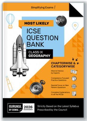 Gurukul By Oswal Geography Most Likely Question Bank ICSE Class 9 Exam 2026- Chapterwise & Categorywise Topics, Comptency Focused Questions, Expert Advice, Latest Syllabus Pattern(Paperback, Oswal Publishers)