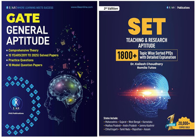 GATE General Aptitude And SET Paper 1 Teaching and Research Aptitude  - (Set of 2 Books) | Topic-wise Sorted Practice Questions with 10 Model Question Papers | Best Selling SET Paper 1 and GATE General Aptitude Books in India | IFAS Publications(Paperback, IFAS Publications)