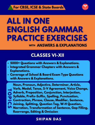 All in One English Grammar Practice Exercises (CBSE, ICSE & State Boards)(Paperback, Shipan Das)