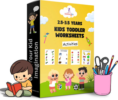 AmbitionKids - Preschool (2.5 - 3.5 yr) Toddler Worksheets - Part A & B - 100+ Pages of Fun Activities to Build Early Writing, Math, and Cognitive Skills  - AmbitionKids - Preschool (2.5 - 3.5 yr) Toddler Worksheets - Part A & B - 90 Pages of Fun Activities to Build Early Writing, Math, and Cognitiv
