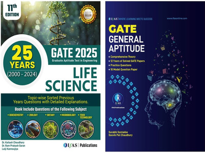 GATE Life Science & General Aptitude Book - (2 Books) 2025 | Previous Year Question Papers with Solutions | Topicwise Previous Years solved papers | Best Study material for GATE Life Science Exam | Two Brothers Publications(Paperback, Kailash Choudhary) GATE Life Science & General Aptitude Book - (2 Books) 2025 | Previous Year Question Papers with Solutions | Topicwise Previous Years solved papers | Best Study material for GATE Life Science Exam | Two Brothers Publications(Paperback, Kailash Choudhary)