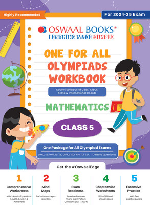 Oswaal One For All Olympiad Workbook Class 5 Mathematics for 2024-25 Exam(Paperback, Oswaal Editorial Board)