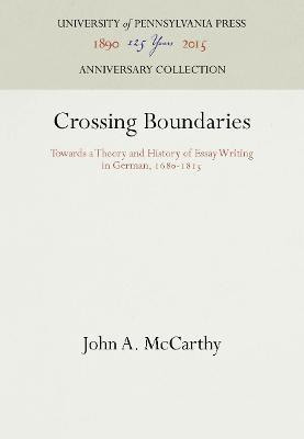 Crossing Boundaries(English, Electronic book text, McCarthy John A.)