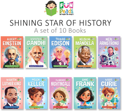 SHINING STARS OF HISTORY : SET OF 10 BOOKS (HELEN KELLER, THOMAS EDISON, MARTIN LUTHER KING JR., FLORENCE NIGHTINGALE, ANNE FRANK(Paperback, RICHA AHUJA)