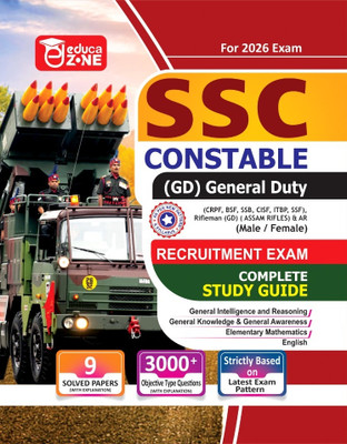 Educazone SSC GD Constable Recruitment Exam Complete Study Guide Book With Solved Papers For 2026 Exam(Paperback, EDUCAZONE PANEL OF EXPERTS)