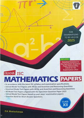 Frank Isc Mathematics Papers (2024) Class XII 31st Edition (Edition31)(English, Hardcover, unknown)