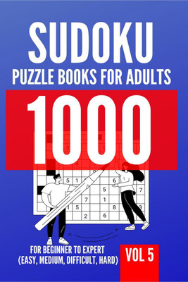 1000 Sudoku Puzzle Books For Adults | For Beginner To Expert (Easy, Medium, Difficult, Hard) | Vol 5(English, Hardcover, George Lopez)