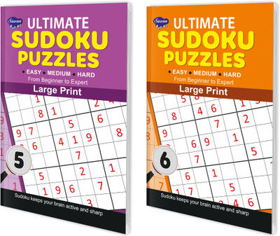 Ultimate Sudoku Puzzles - 5 and 6 book for kids : Brain teaser puzzle collection, Kids puzzle book, Learning book for kids | Pack of 2 books(Paperback, SAWAN)
