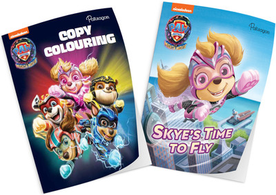 Paw Patrol Story and Colouring Pack of 2 Books | Mighty Movie | Copy Colouring | Story and Colouring Books for 3 to 6 Year old kids  - Bundle(Paperback, Parragon)