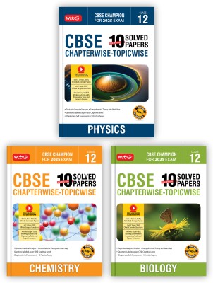 MTG CBSE 10 Years Chapterwise Topicwise Solved Papers With Question Bank Class 12 Physics, Chemistry, Biology (Set of 3 Books) - CBSE Champion For 2025 Exam | Video Solution of PYP(Paperback, MTG Editorial Board)