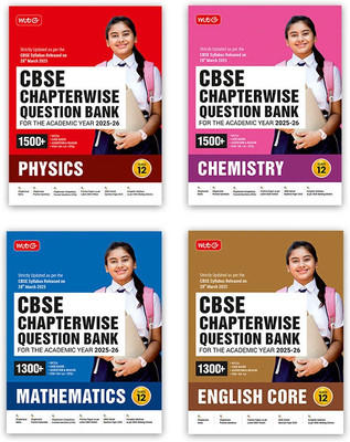MTG CBSE Chapterwise Question Bank Class 12 Physics, Chemistry, Mathematics & English For 2026 Board Exam | As Per Latest CBSE Syllabus Released on 28 March 2025 (Set of 4 Books)(Paperback, MTG Editorial Board)