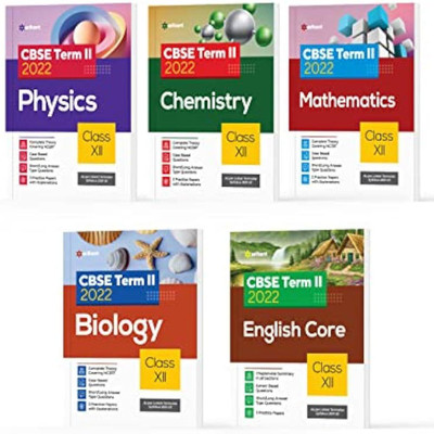 Arihant CBSE Physics ,Chemistry ,Mathematics ,Biology & English Core Term 2 Class 12 for 2022 Exam (Cover Theory and MCQs) (Set of 5 Books)(Paperback, Editorial)
