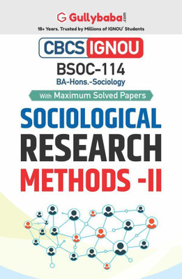 Gullybaba IGNOU CBCS BA (Honours) 6th Sem BSOC-114 Sociological Research Methods -II in English - Latest Edition IGNOU Help Book with Solved Previous Year's Question Papers and Important Exam Notes(Paperback, Gullybaba.com Panel)
