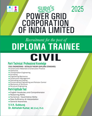 SURA`S PGCIL Power Grid Corporation of India Limited Diploma Trainee CIVIL Engineering Exam Book Guide in English Medium 2025(Paperback, VVK SUBBURAJ, Dr.Abhishek Kumar)