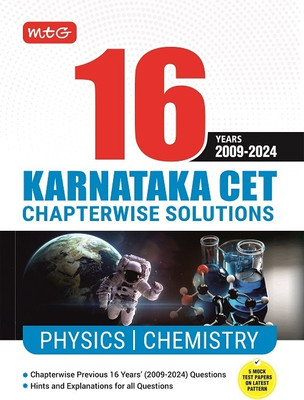 MTG 16 Years Karnataka CET Chapterwise Solutions Physics & Chemistry PYQ Book For 2025 Exam - KCET Previous Year Solved Question Papers | KCET Engineering & Medical Entrance Exam Books(Paperback, MTG Editorial Board)