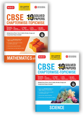 MTG CBSE 10 Years (2025-2016) Chapterwise Topicwise Solved Papers With Sample Paper Class 10 Science & Mathematics Standard (Set of 2 Books) - CBSE Champion For 2026 Exam | Free Video Solution of PYQs(Paperback, MTG Editorial Board)