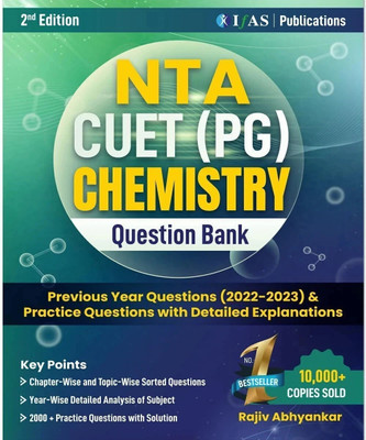 Cuet Chemistry Pyq and Practice Question Book  - 2026 | Previous Year Solved Papers (2022-2024) with 2000+ Topic-wise MCQs | Detailed Explanations | Best Seller PYQ Book for NTA CUET PG & MSc Chemistry Entrance Exam in India | IFAS Publications(English, Hardcover, unknown)