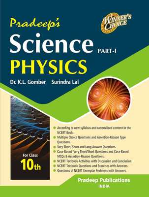 Pradeep's Science Part-I Physics for Class 10th (2024-25)(English, Paperback, Gomber K.L.)