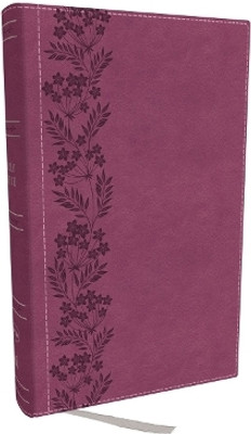 NKJV Personal Size Large Print Bible with 43,000 Cross References, Pink Leathersoft, Red Letter, Comfort Print (Thumb Indexed)(English, Leather / fine binding, Thomas Nelson)