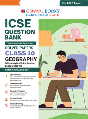 Oswaal Icse Question Bank Solved Papers | Class 10 | Geography(English, Paperback, unknown)