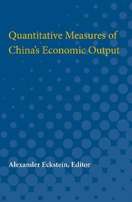 Quantitative Measures of China's Economic Output(English, Paperback, unknown)