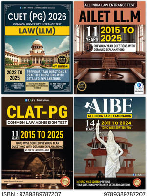 CLAT Books 2026  - AILET Previous Year Papers, AIBE Exam Book, CUET PG Law LLM Entrance Exam Book (Complete 4 Books Combo Set) | Previous Year Solved Papers (2011–2025) with Detailed Explanations | Best Seller Law Entrance Exam Preparation Books for CLAT UG/PG, AILET, CUET (PG) LLM & AIBE | IFAS Pub